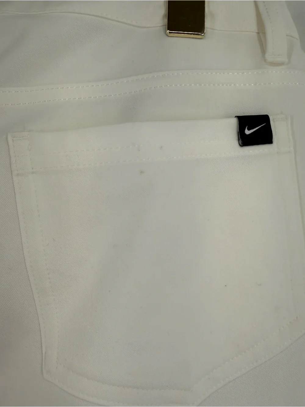 Nike Slim Fit Golf Pants Mid‎ Rise Dri-Fit Zip Fly White Womens size 8